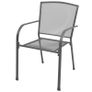 3 Piece Garden Dining Set Steel Anthracite Image 6
