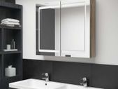 LED Bathroom Mirror Cabinet Oak 80x12x68 cm