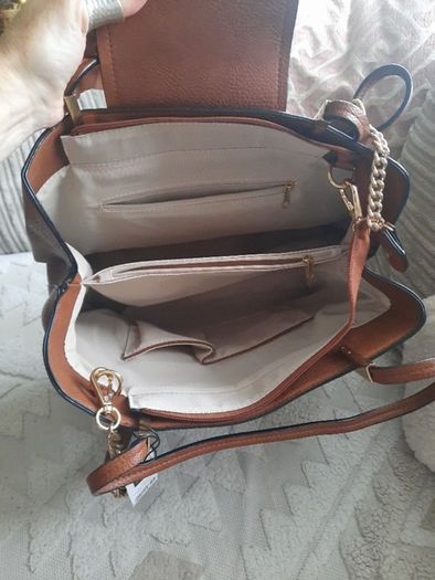 New tan tote handbag
