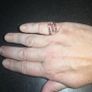 Heavy 14k gold spiral 24 Ruby cluster ring Image 8