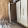 As new 3 shelves cabinet brown & white Image 2