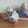 Fabulous Antique Masons Ironstone Medium Sized (7 inch tall) Lidded Prunus Jar/Ginger Jar in the Mandarin Pattern, Circa 1920 Image 2