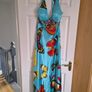 Blue embellished halter dress Image 4