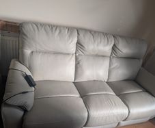 Leather Nerano 3 Seater Fixed sofa - Cashmere colour
