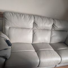 Leather Nerano 3 Seater Fixed sofa - Cashmere colour