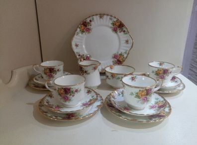 Vintage Royal Stafford 'Bouquet' Tea Set, 15 pieces