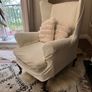 Charcoal Wingback Arm Chair Image 3