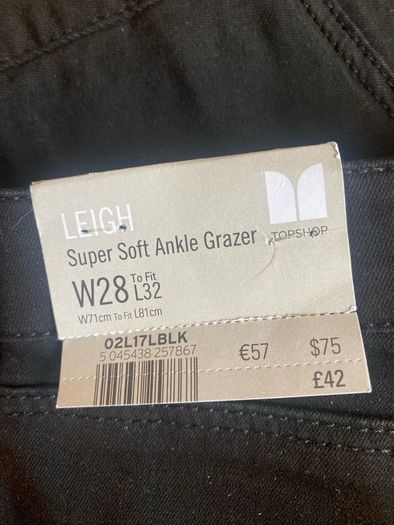 TopShop Leigh Super-soft Ripped Jeans