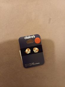 Sterling silver dog earrings