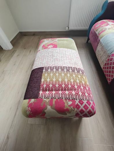 3 + 2 Seater Sofa with Matching Pouffe