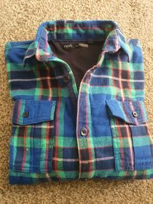 Boys Shirt/NEXT Boys Cosy Check Shirt .. Age 8/9 Years .. Height 128cm ..Final Price Drop