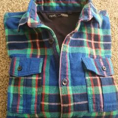 Boys Shirt/NEXT Boys Cosy Check Shirt .. Age 8/9 Years .. Height 128cm ..Final Price Drop