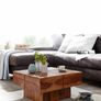 Handcrafted Solid Sheesham Wood Coffee Table with Storage Shelf. Image 5