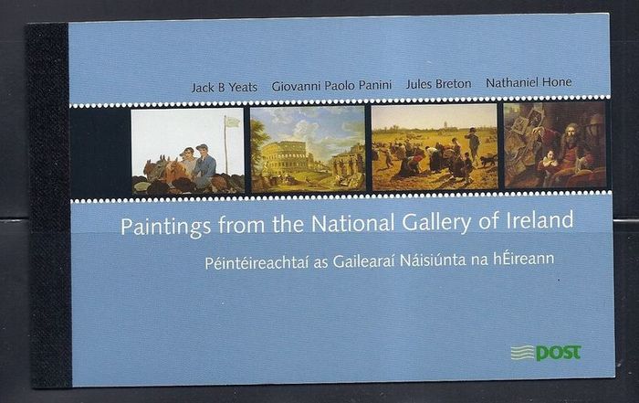 2002 Ireland National Gallery of Ireland Stamp Booklet Mint Never Hinged (MNH). Hibernian HB103. Scanned images of panes included but item is compete booklet