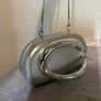 silver clutch bag Image 3