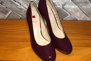 Hogl Ladies Court Shoes Maroon Patent Leather UK4 High Heels EUR37   S-E