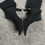 Reformation Rose Neoprene Knee Boots Sz 9UK 11US 42 Black Classic Heels Party Image 5