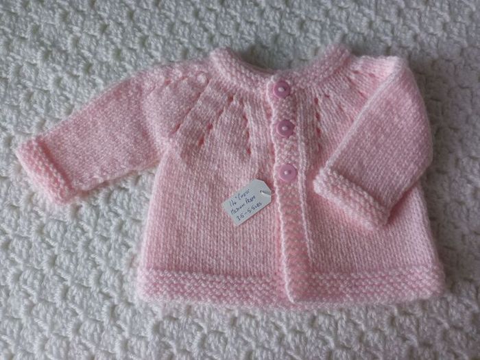 Hand Knit: Premature Baby Cardigans: 3.5-5.5 lbs