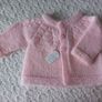 Hand Knit: Premature Baby Cardigans: 3.5-5.5 lbs Image 3