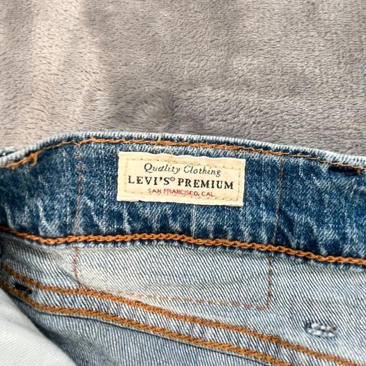 Levis 502 Premium Mens Jeans Blue W38 L31 Straight - Stretch Denim- Big E