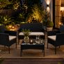 Rattan Garden Furniture Set 4 Piece Patio Furniture Set Outdoor Garden Sofa Set Image 2