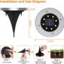 Solar Ground Lights for Outdoor, Infray Solar Disk Lights Garden Lights IP65 Waterproof LED Solar Lights 3000K Warm White Landscape Lighting for Garden Yard Lawn Patio Pathway (8 Pack) Image 3