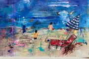48cm Framed Original Seascape Coastal Art painting  Abstract Painting Original artwork