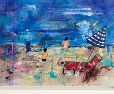 48cm Framed Original Seascape Coastal Art painting  Abstract Painting Original artwork