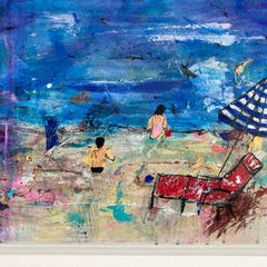 48cm Framed Original Seascape Coastal Art painting  Abstract Painting Original artwork