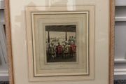 Original Anglo Indian Print From Charles Doyleys Drawings. Elephant Fight