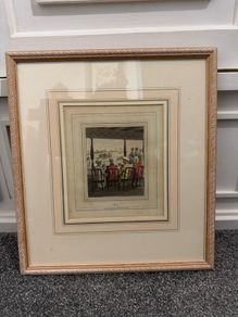Original Anglo Indian Print From Charles Doyleys Drawings. Elephant Fight