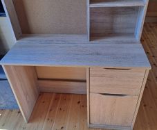 Study desk with separate wall storage unit. Great condition.