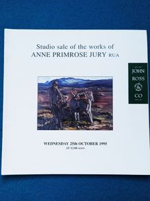 John Ross & Co "The Entire Studio Works of  Anne Primrose Jury HRUA"  auction catalog with prices 25th October 1995