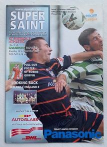 2000 St. Patrick's Athletics v Shamrock Rovers - League of Ireland Premier Division A4 Programme