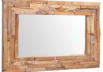 Decorative Mirror Teak 90x60 cm Rectangular