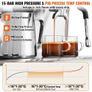 Espresso Machine with Grinder, 15 Bar Semi Automatic Espresso Coffee Maker with Milk Frother Steam Wand Image 3