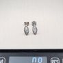 925 Vintage Sterling Silver Leaf Stud Earrings Image 8