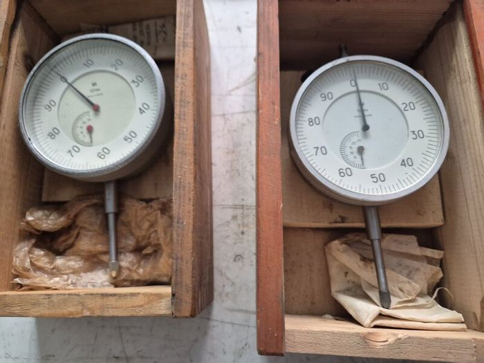 NEW USSR dial indicator 0-25mm 0.01mm in Wooden Box