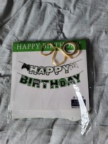 Paper Happy Birthday for gaming bday party NEW