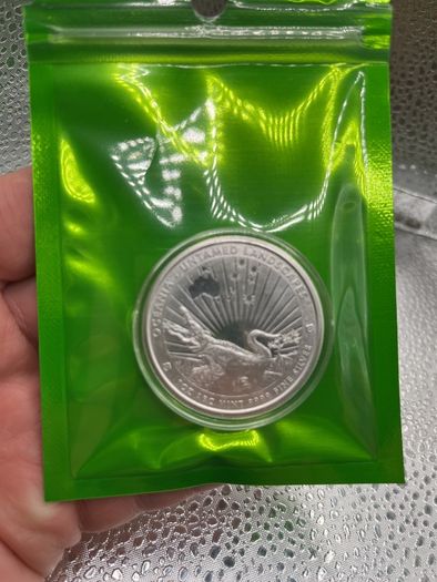 1oz Fine 9999 Silver Bullion Crocodile 2024 Coin.