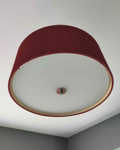 Red light shade pendant