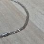 Vintage Italian Sterling Silver 925 Twisted Flat Chain Bracelet 18.5cm Image 2