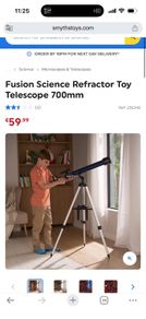 Fusion Science Refractor Toy Telescope 700mm