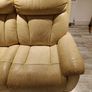 Cream leather recliner Image 6