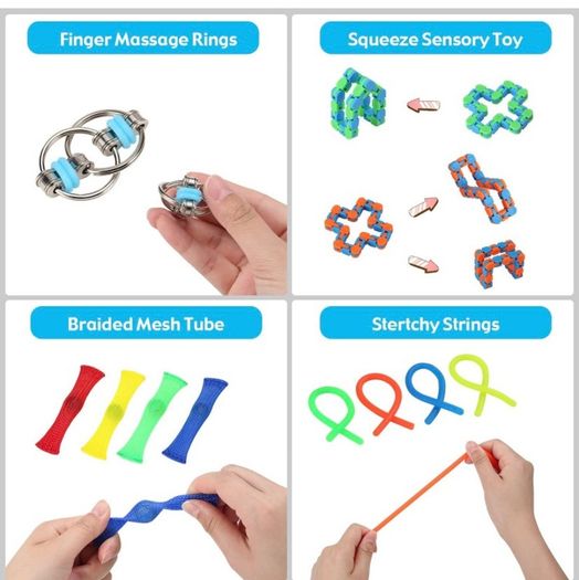 28pcs Fidget Toys Pack, Stress Toys Squshies Fidget Toys Set for Kids and Adults, Anxiety Relief Stress Sensory Toys for Birthday Party Favors (FREE POSTAGE)