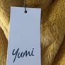 New YUMI Mustard Fur Jacket Image 4