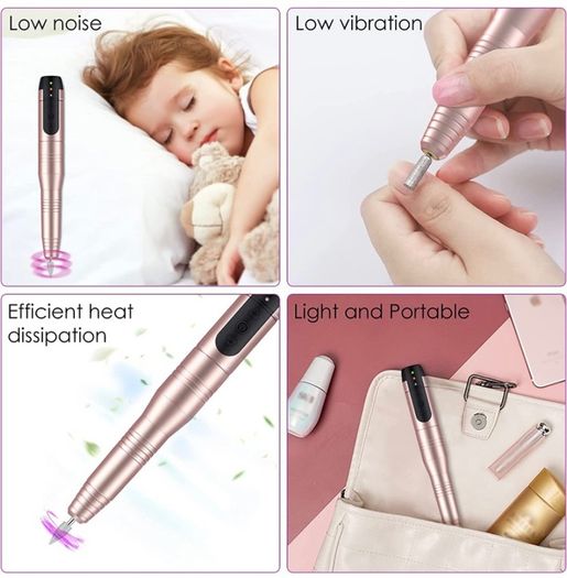 Electric Nail Files, Cordless Rechargeable Electric Nail Drill Electric Nail Files Professional, 11 in 1 Electric Nail File Manicure Pedicure Kit Nail Drill for Acrylic Nails, Gel Nails (FREE POSTAGE)