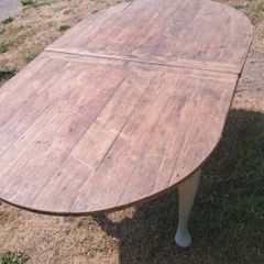 Old table with rich pine top