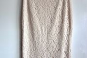F&amp;F Cream Lace Pencil Skirt UK 14 | Knee Length | New With Tags