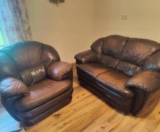 Two seater couch & recliner armchair